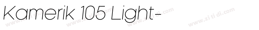 Kamerik 105 Light字体转换